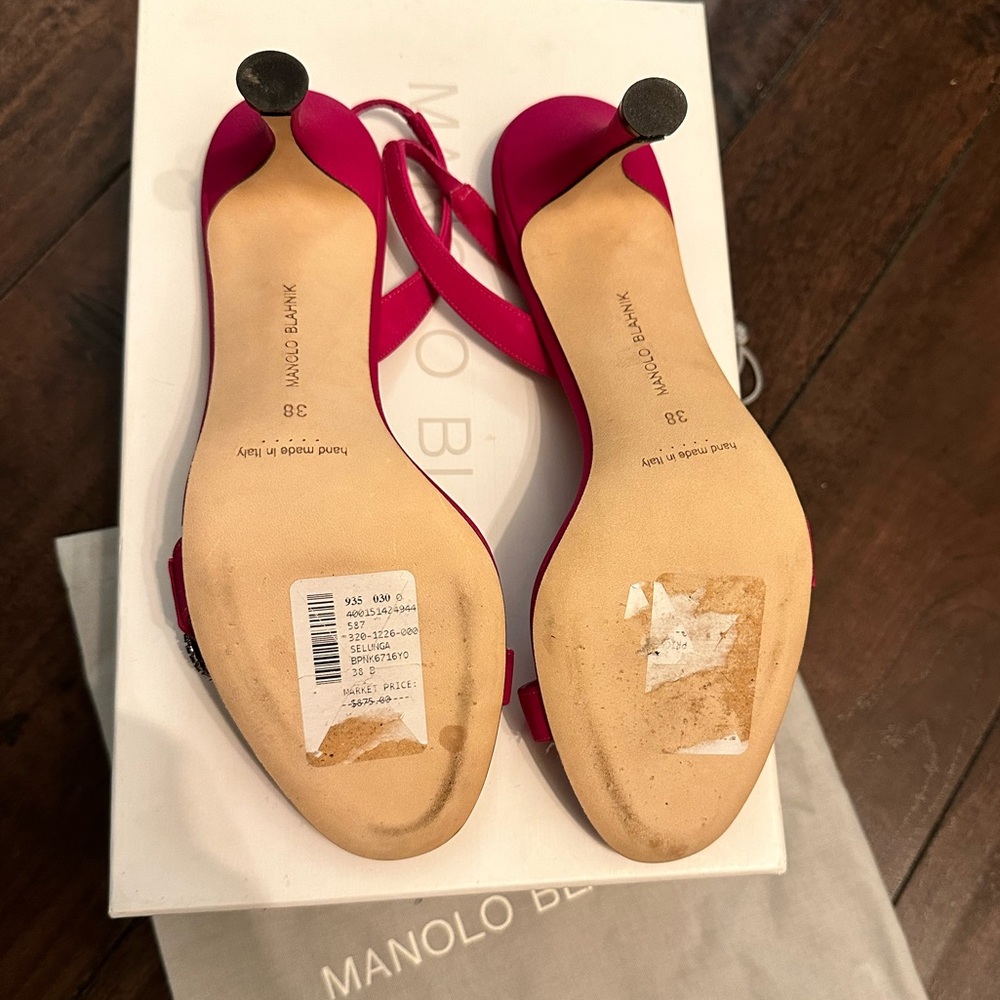 Manolo Blanik Selunga fuschia pumps - Picture 6 of 6